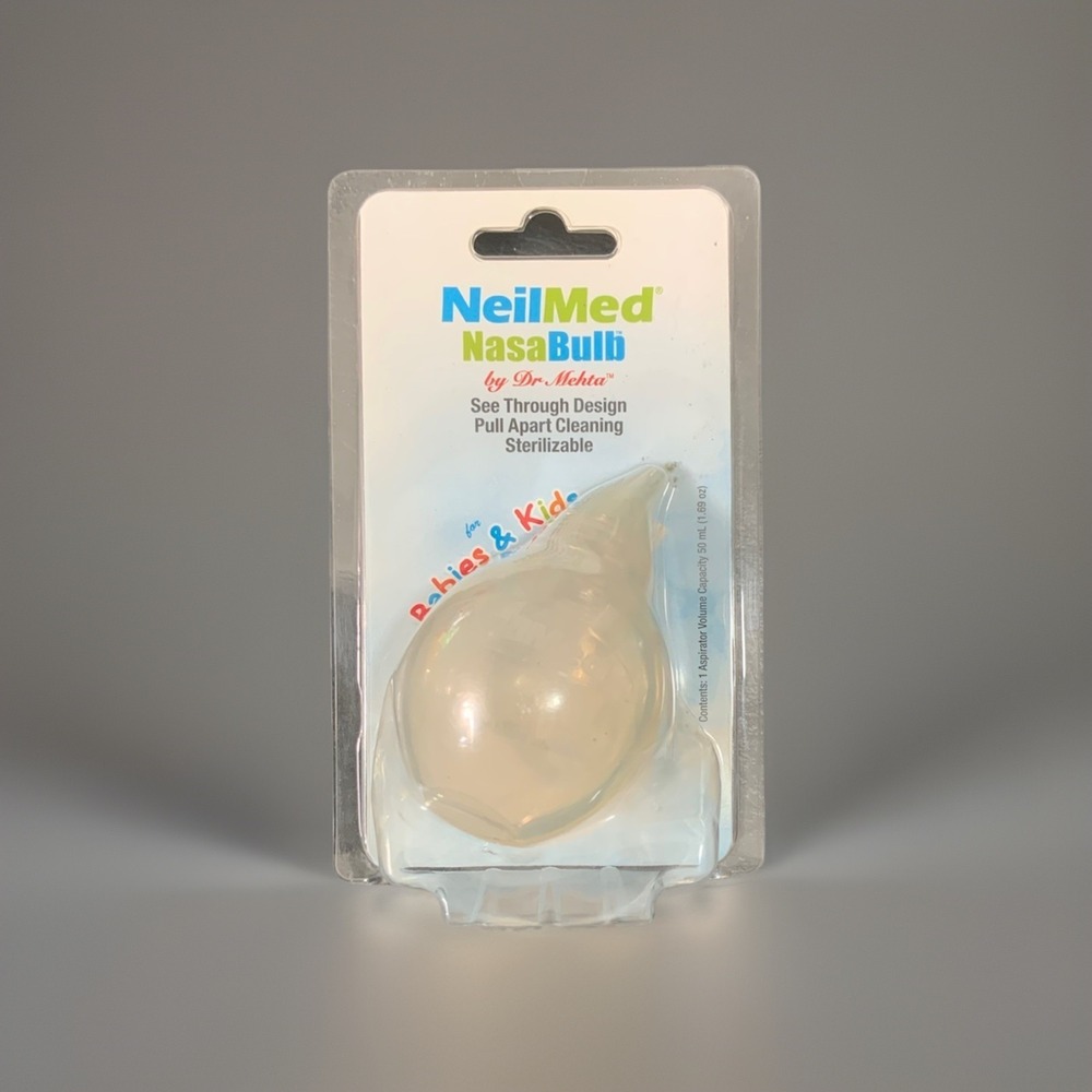 NeilMed NasaBulb Babies & Kids Nasal Aspirator Sterilizable Transparent NEW